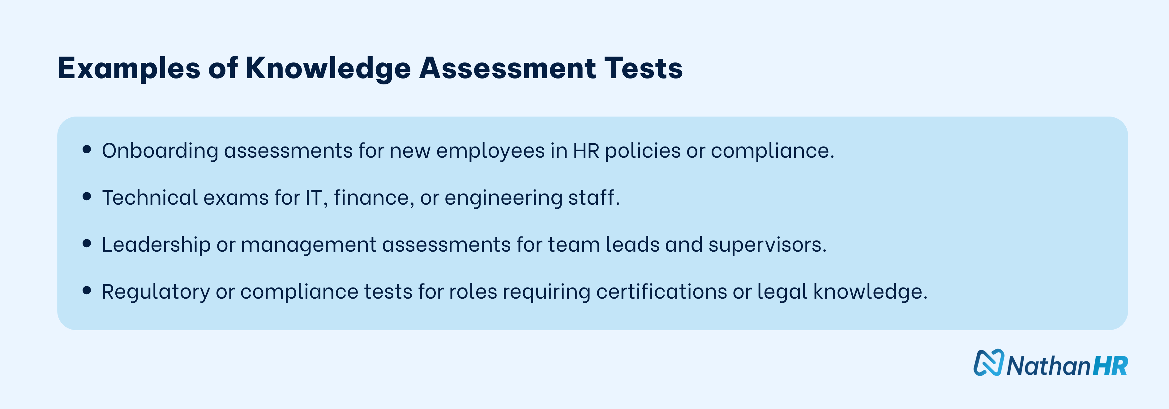examples of knowledge assessment tools